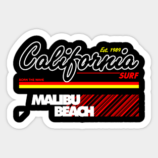 california surf malibu beach Sticker